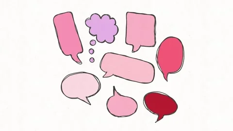 Colorful Speech Bubbles Communication and Conversation Animation Stock Footage 342018128