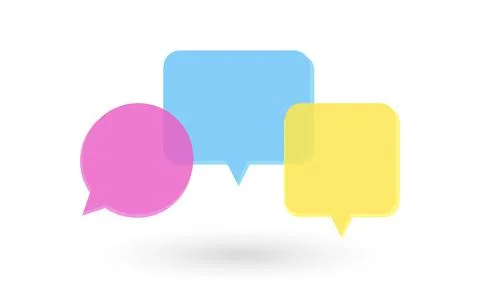 Colorful speech bubbles, communication concept, vector illustration. Stock Illustration