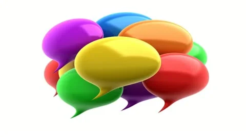 Colorful Speech bubbles Stock Footage 20476974
