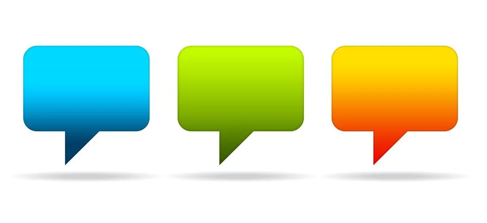 Colorful speech bubbles Stock Illustration