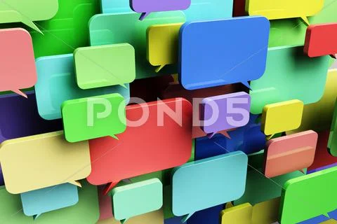 Colorful speech bubbles Stock Illustration