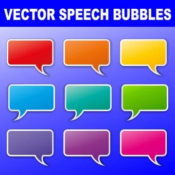 Colorful speech bubbles Stock Illustration