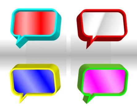 Colorful speech bubbles Illustrazione stock
