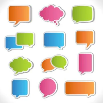 Colorful Speech Bubbles Illustrazione stock