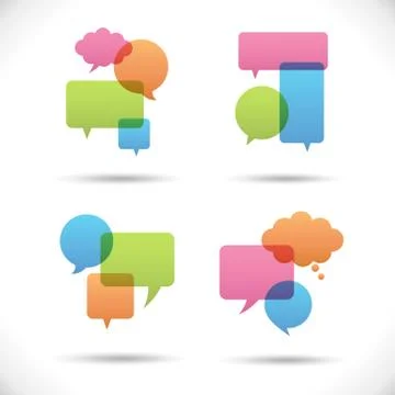 Colorful Speech Bubbles Stock Illustration