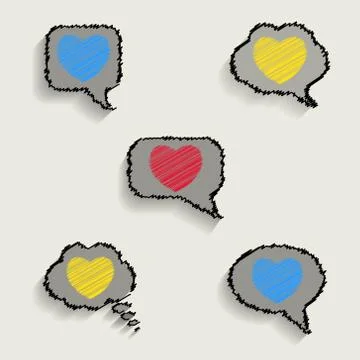 Colorful speech bubbles Illustrazione stock