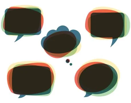 Colorful Speech Bubbles Stock Illustration