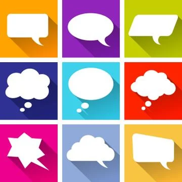 Colorful speech bubbles Stock Illustration