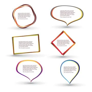 Colorful Speech Bubbles Stock Illustration