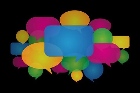 Colorful Speech Bubbles Stock Illustration