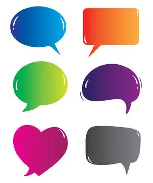 Colorful speech bubbles Stock Illustration
