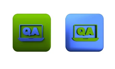 Colorful Speech bubbles with Question and Answer icon isolated on white bac.. Stock Illustration