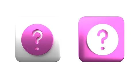 Colorful Speech bubbles with Question icon isolated on white background. FA.. Stockfoto's