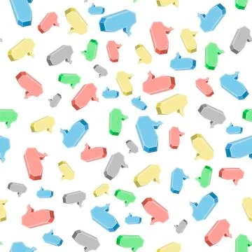 Colorful Speech Bubbles Seamless Pattern Stock Illustration