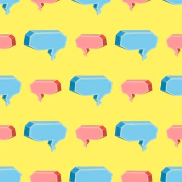 Colorful Speech Bubbles Seamless Pattern Stock Illustration