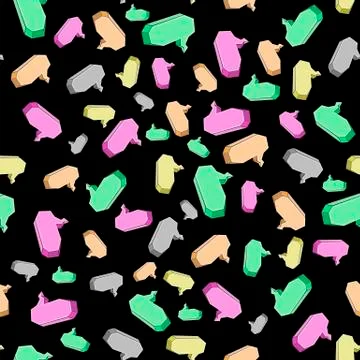 Colorful Speech Bubbles Seamless Pattern Illustrazione stock