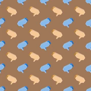 Colorful Speech Bubbles Seamless Pattern Illustrazione stock