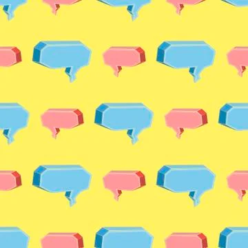 Colorful Speech Bubbles Seamless Pattern Illustrazione stock
