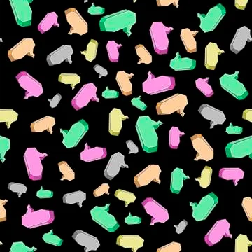 Colorful Speech Bubbles Seamless Pattern 스톡 일러스트