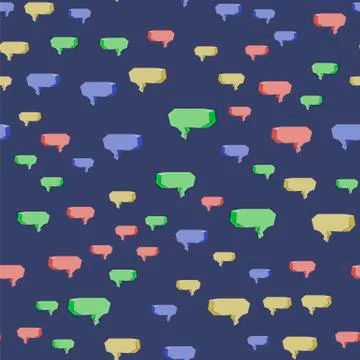 Colorful Speech Bubbles Seamless Pattern Stock Illustration