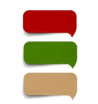 Colorful Speech Bubbles Set Isolated Stock Illustration