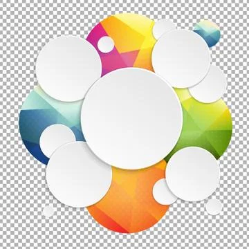Colorful Speech Bubbles With Transparent Background Stock Illustration