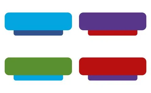 Colorful speech bubbles vector web design banner set Ilustración de archivo