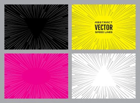 Colorful speed lines background. Effect motion lines for comic book and manga Stock-Illustration