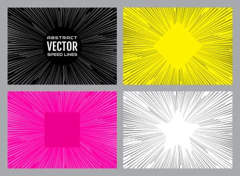 Colorful speed lines background. Effect motion lines for comic book and manga Stock-Illustration