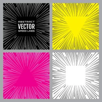 Colorful speed lines background. Effect motion lines for comic book and manga Stock Illustration