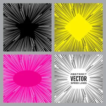 Colorful speed lines background. Effect motion lines for comic book and manga Stock-Illustration