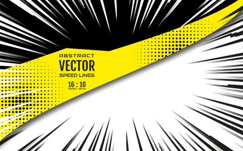 Colorful speed lines background. Effect motion lines for comic book and manga Stock Illustration