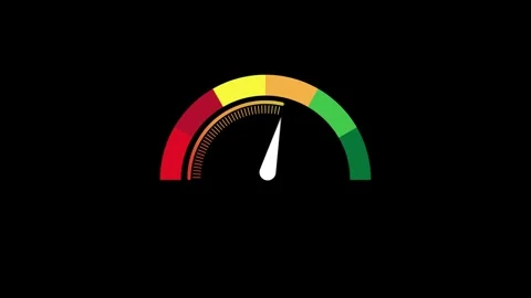 Colorful Speedometer or Tachometer indicator icon animation Stock Footage 320624115