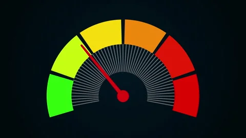 Colorful Speedometer Or Tachometer Motion Progress 2d with alpha matte Stock Footage 336292986