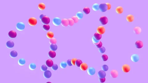 Colorful sphere chains loop animation Stock Footage 278478191