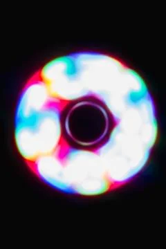 Colorful sphere light in dark background Stock Photos