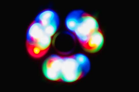 Colorful sphere light in dark background Stock Photos
