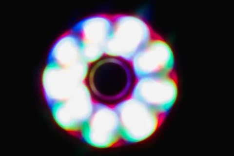 Colorful sphere light in dark background Foto stock