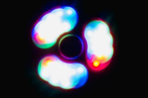 Colorful sphere light in dark background Stock Photos