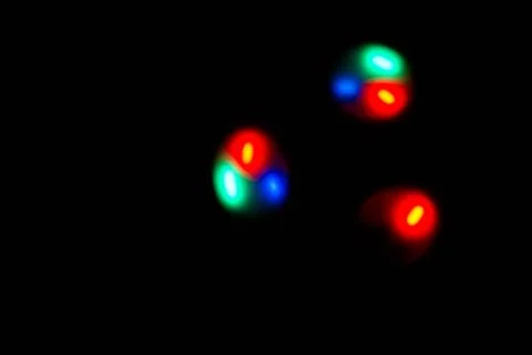 Colorful sphere light in dark background Stock Photos