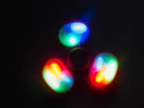 Colorful sphere light in dark background Stock Photos