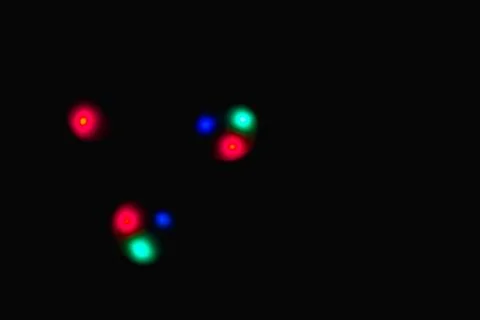 Colorful sphere light in dark background Stock Photos