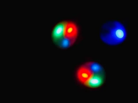 Colorful sphere light in dark background Stock Photos