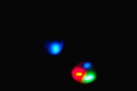 Colorful sphere light in dark background Stock Photos
