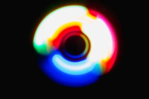 Colorful sphere light in dark background Stock Photos