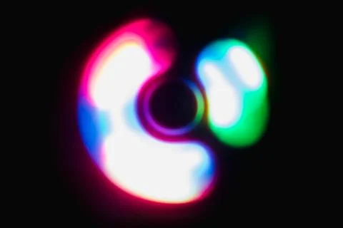 Colorful sphere light in dark background Stock Photos