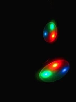Colorful sphere light in dark background Stock Photos