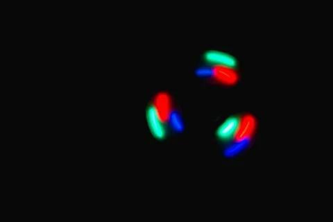 Colorful sphere light in dark background Stock Photos