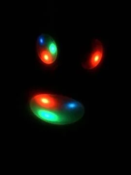 Colorful sphere light in dark background Stock Photos
