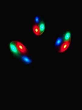Colorful sphere light in dark background Stock Photos